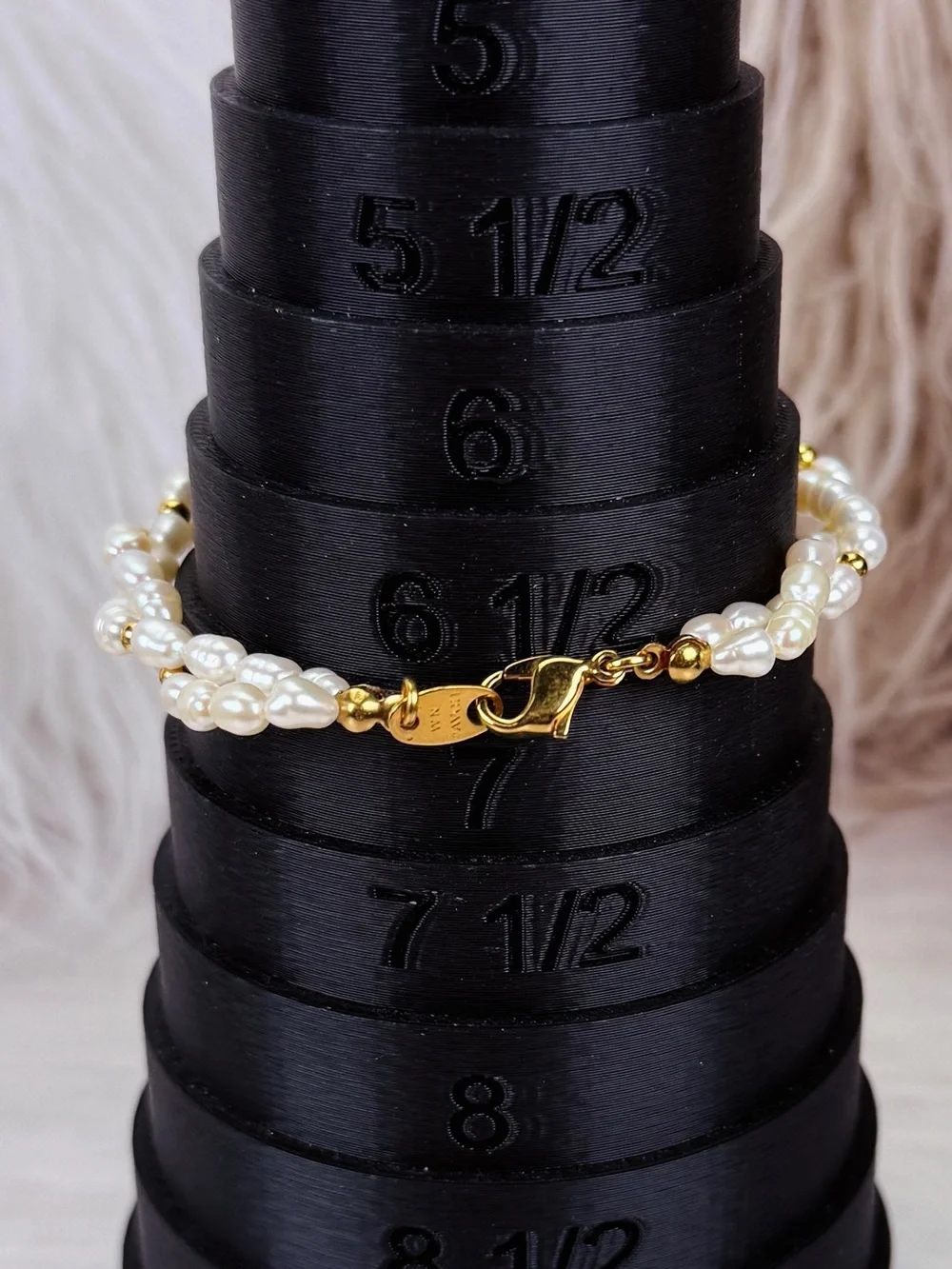 Vintage Avon Faux Pearl and Goldtone twisted Bracelet